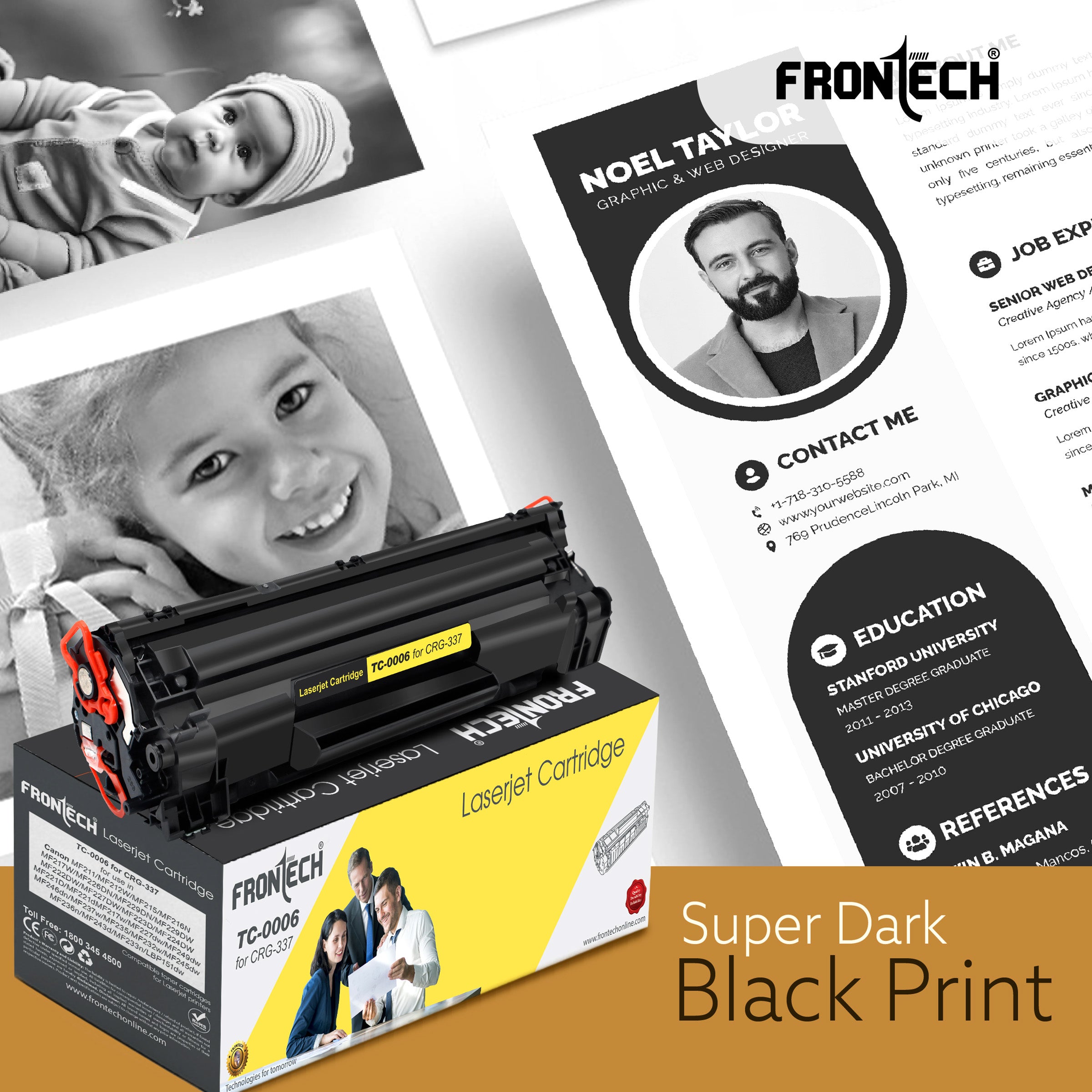 Frontech CRG-337 Toner Cartridge | Compatible with Canon MF232w-LBP223d Series (TC-0006) Frontech CRG-337 Toner Cartridge | Compatible with Canon MF232w-LBP223d Series (TC-0006)